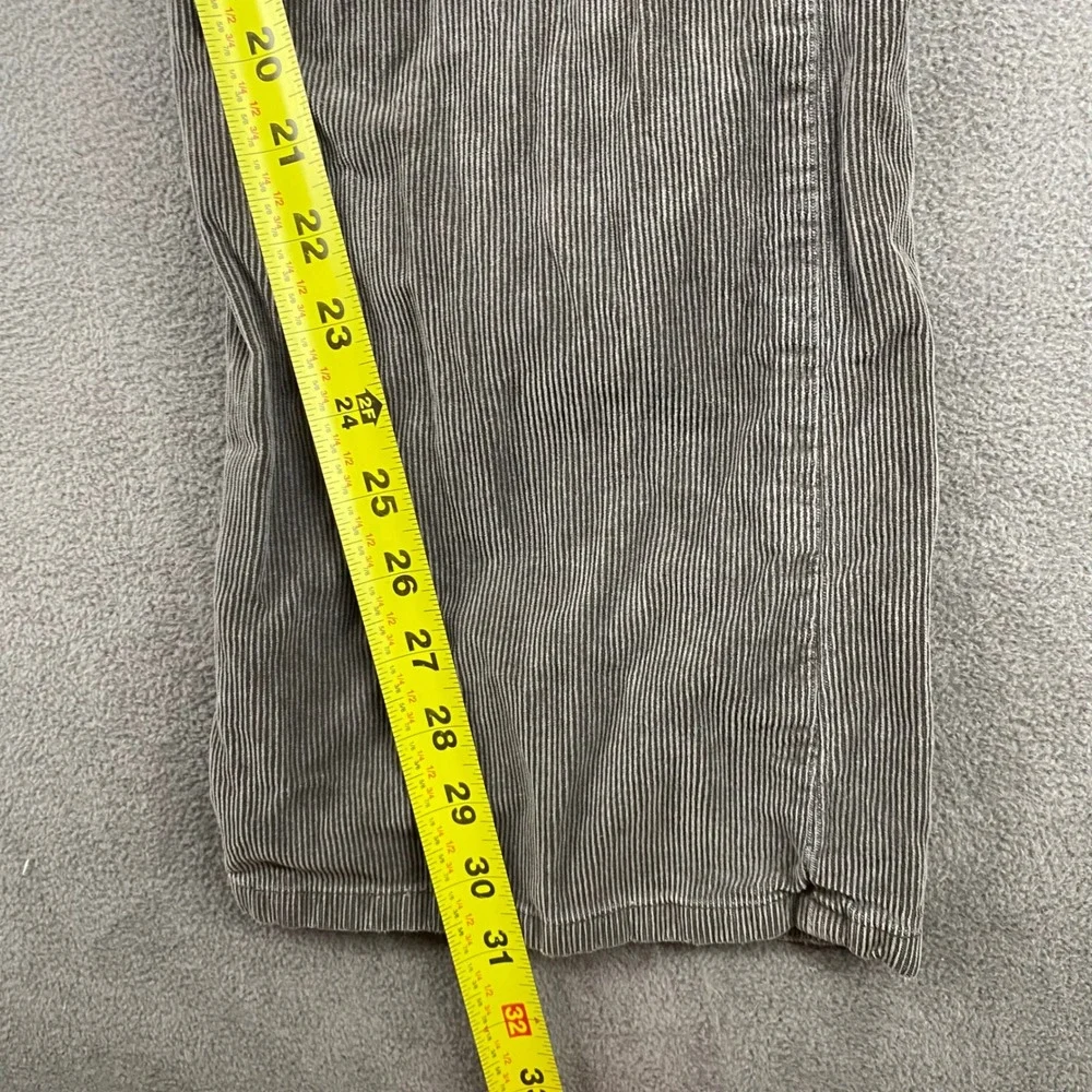 VTG Lucky Brand Dungarees Corduroy Pants Made in USA Grey Brown Button Fly 12/31